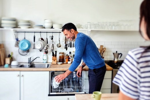 loading the dishwasher